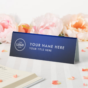 Plaque De Table Logo professionnel tendance pour entreprise Bureau
