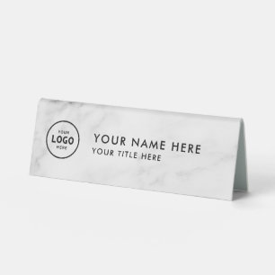 Plaque De Table Logo professionnel tendance pour entreprise Bureau