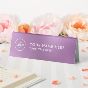 Plaque De Table Logo professionnel tendance pour entreprise Bureau