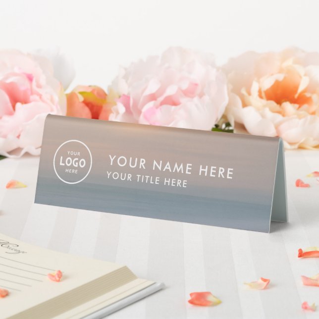 Plaque De Table Logo professionnel tendance pour entreprise Bureau (In SItu (Mariage))