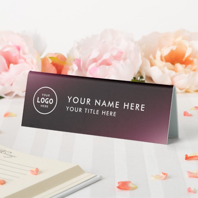 Plaque De Table Logo professionnel tendance pour entreprise Bureau (In SItu (Mariage))