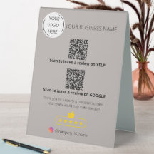 Logo QR code examen des affaires GOOGLE et YELP