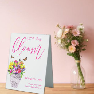 Plaque De Table Love In Bloom Floral Mariage Station