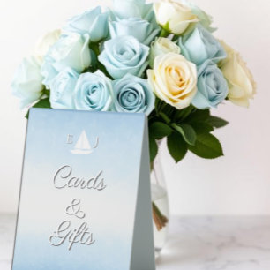 Plaque De Table Mariage Aquarelle Eau Rejoint Ciel