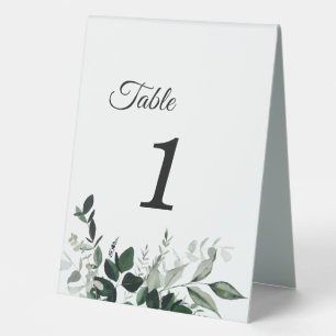 Plaque De Table Mariage botanique neutre Numéro de table Panneau d