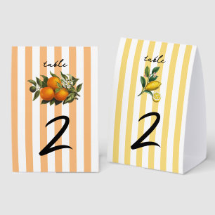 Plaque De Table Mariage Citrus Orange Citron Méditerranéen Italien