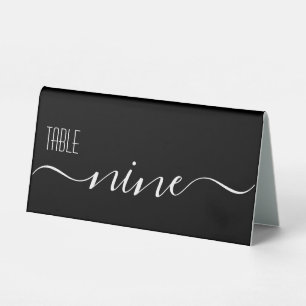 Plaque De Table Mariage de calligraphie noire Numéro de table Neuf