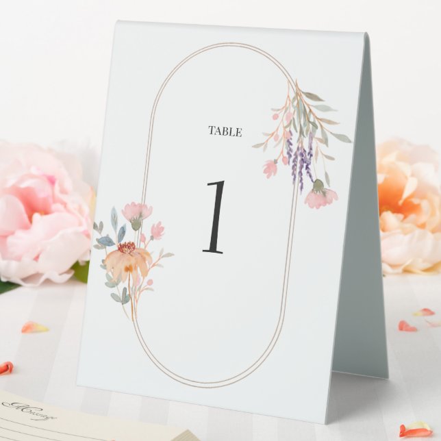 Plaque De Table Mariage de fleurs sauvages (In SItu (Mariage))