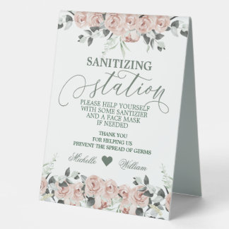 Plaque De Table Mariage de la station d'assainissement rose Eucaly