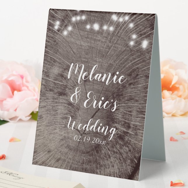 Plaque De Table Mariage des feux de journal de Mariage rustique (In SItu (Mariage))