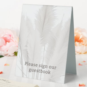 Plaque De Table Mariage d'herbe Boho Pampas