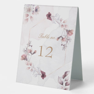 Plaque De Table mariage floral de chute lunaire numéro de table