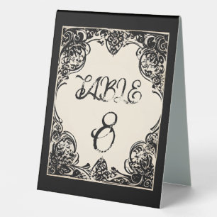 Plaque De Table Mariage gothique personnalisable