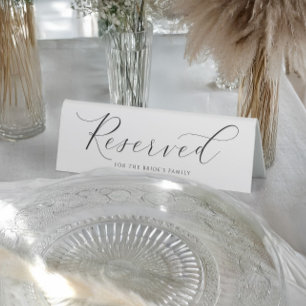Plaque De Table Mariage Luxueux Élégant Réservé