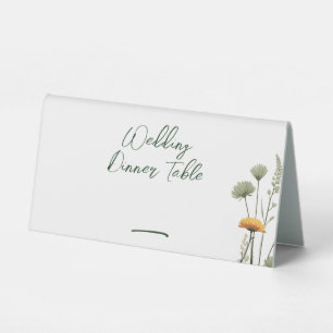 Plaque De Table Mariage Micro Minimaliste Fleur Sauvage à Petit Bu