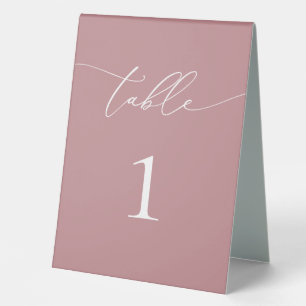 Plaque De Table Mariage minimaliste de roussissement Dusty Rose Nu