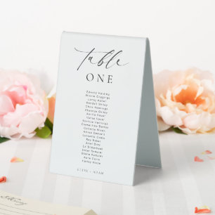 Plaque De Table Mariage minimaliste Ellesmere Numéro de table