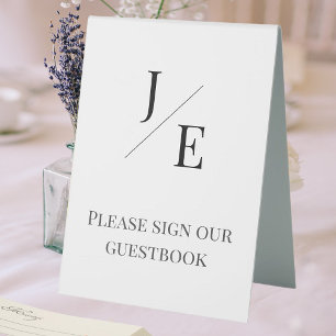 Plaque De Table Mariage monogramme minimal