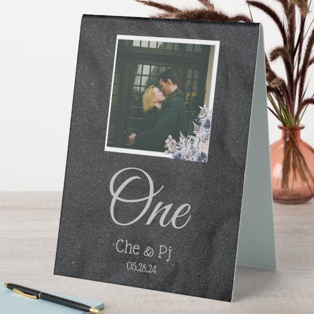 Plaque De Table Mariage photo classique élégant (En SItu (Tableau))