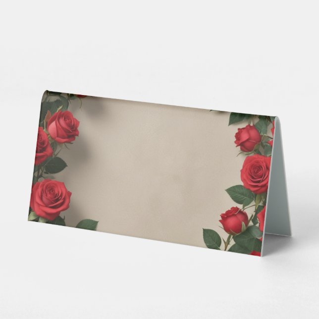 Plaque De Table Mariage Red Rose (Recto)