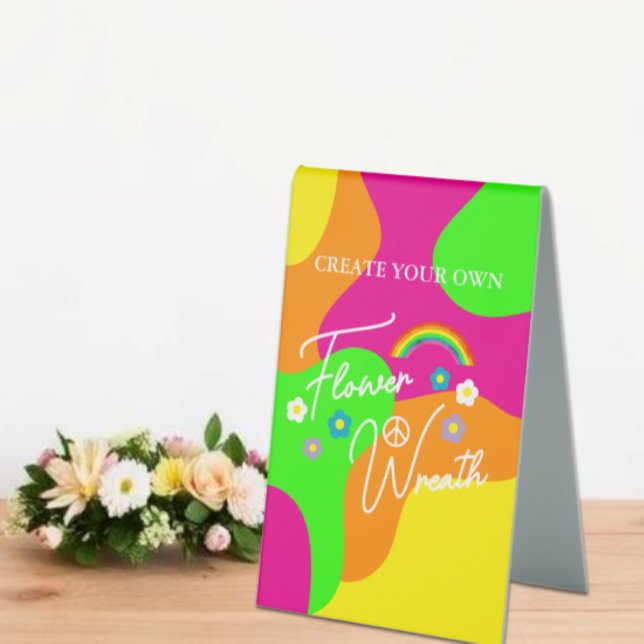 Plaque De Table Mariage rétro funky (Créateur téléchargé)