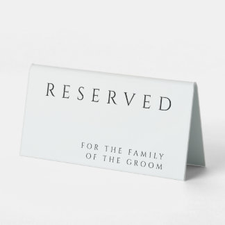 Plaque De Table Mariage simple et moderne Réservé