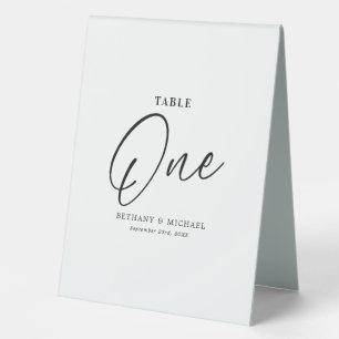 Plaque De Table Mariage simple Numéro de tableau 1 Panneau de tent