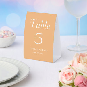 Plaque De Table Mariage Style Simple Pêche