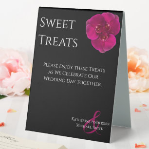 Plaque De Table Mariage Sweet Traitements Signal-Black Fuchsia Orc