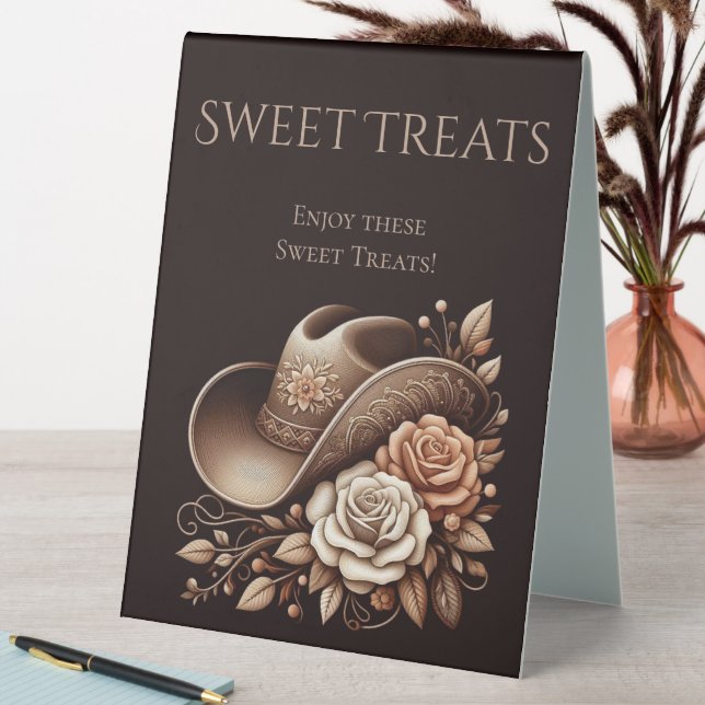 Plaque De Table Mariage Sweet Traitements Signalé Cowgirl Casquett (En SItu (Tableau))