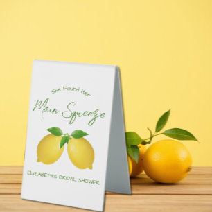 Plaque De Table Mariée au citron Main Squeeze