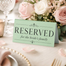 Mariée Élégante Sage Famille de la Mariée Réservé