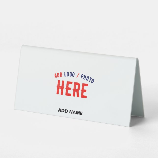 PLAQUE DE TABLE MARQUE BLANCHE MODERNE ET PERSONNALISABLE VÉRIFIÉE (Recto)