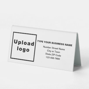 Plaque De Table Marque d'affaires sur panneau de petite table blan