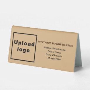 Plaque De Table Marque d'affaires sur petit panneau Brown