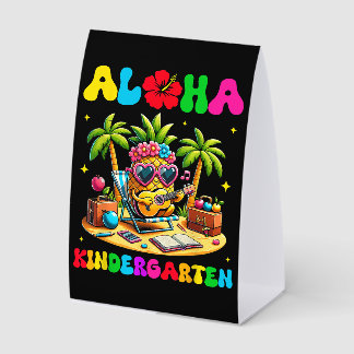 Plaque De Table Maternelle Aloha Ananas Hawaï Rentree Scolaire