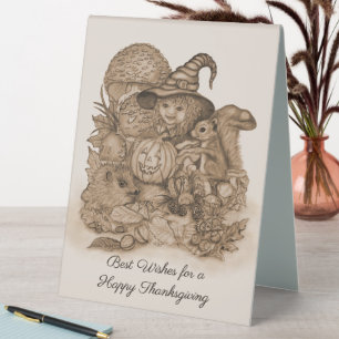 Plaque De Table Meilleurs voeux pour un Bon thanksgiving