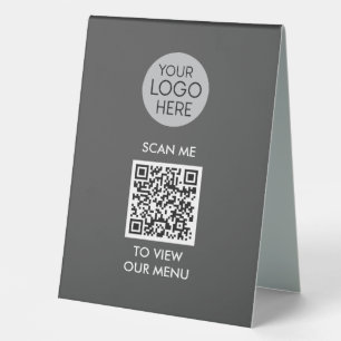 Plaque De Table Menu Analyser le code QR pour afficher   Logo prof