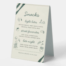 Menu Bar & Snack Fantaisiste Dessiné à la Main et