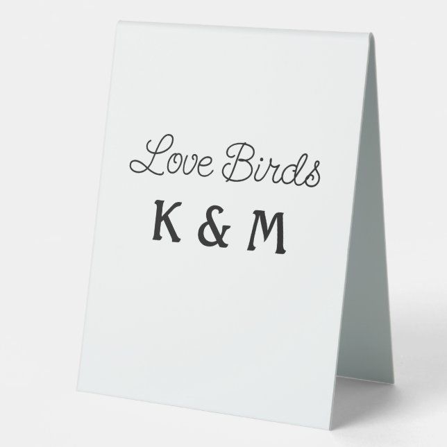 Plaque De Table minimadd yname text love birtext (Recto)