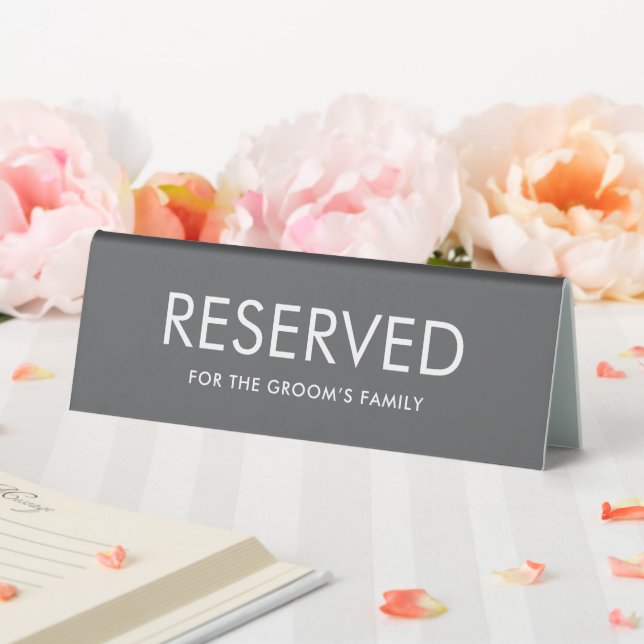 Plaque De Table Minimalist Elegant Reserved Table Tent Sign  (In SItu (Mariage))