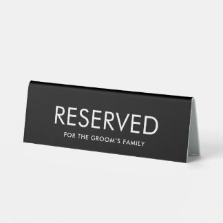 Plaque De Table Minimalist Elegant Reserved Table Tent Sign