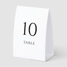 Minimalist Wedding Table Numbers