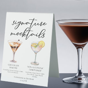 Plaque De Table Mocktails de dessert Martini au Chocolat Goutte de