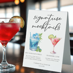 Plaque De Table Mocktails d'été Blue Hawaiian Cranberry Cutie