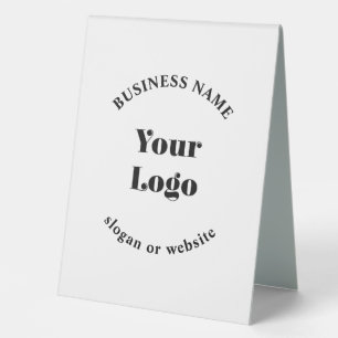 Plaque De Table Modèle minimaliste rétro-moderne pour votre logo
