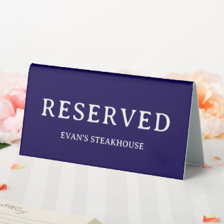 Plaque De Table Modern Elegant Typography Simple Clean Reserved