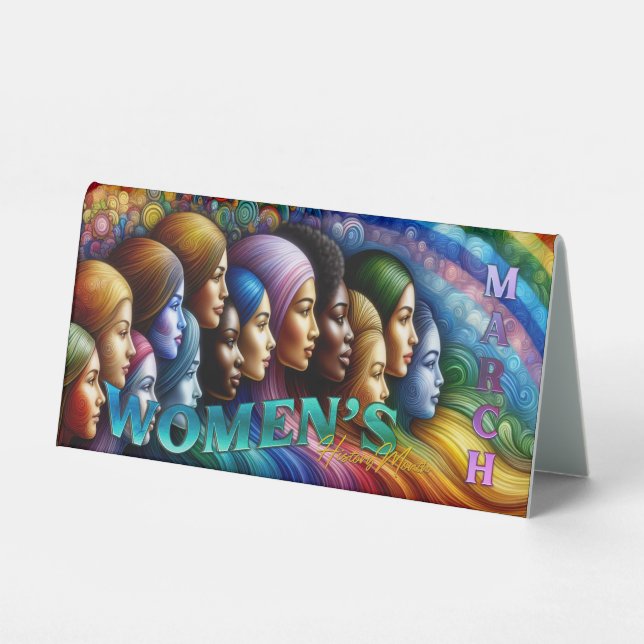 Plaque De Table Mois de l'histoire des femmes (Recto)