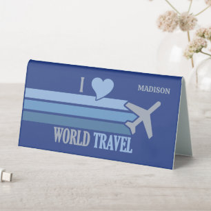 Plaque De Table Monde de voyage sur mesure