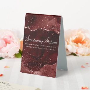 Plaque De Table Moody Agate   Henna Blood Red S'il vous plaît Sani
